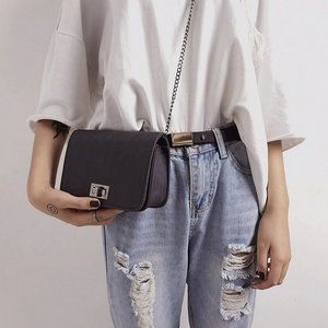 Women Messenger Turn Lock Mini Bag Female Handbag